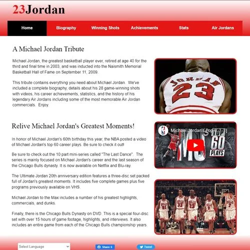 Michael Jordan - Life History