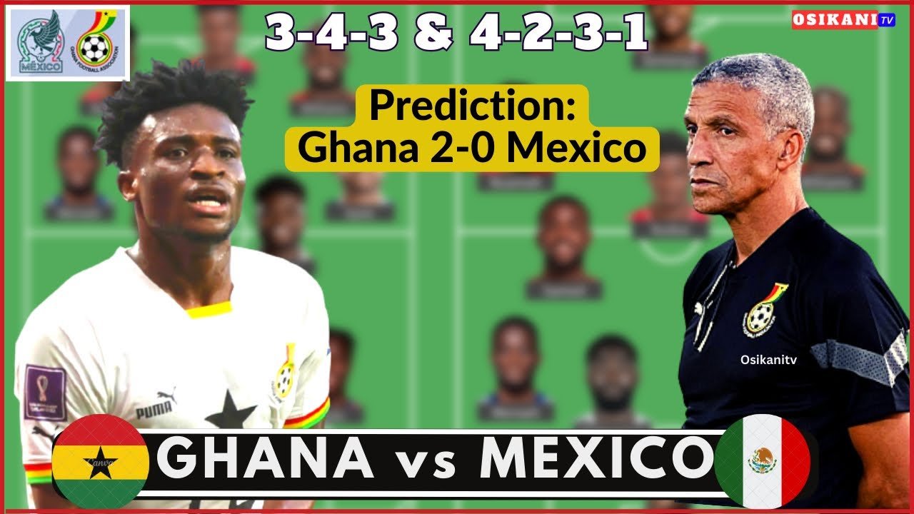 Mexico vs Ghana National Football Teams: Lineup Predictions