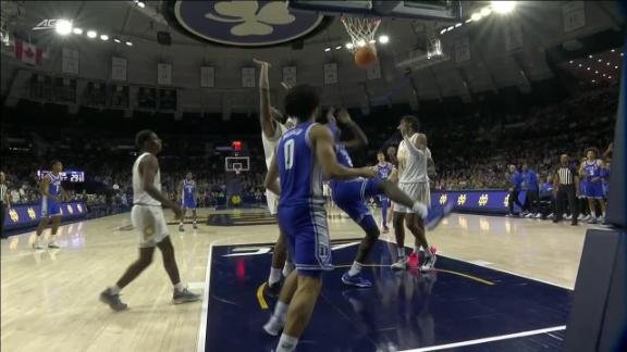 Notre Dame Fighting Irish vs Duke Blue Devils: Men's Basketball Player Stats