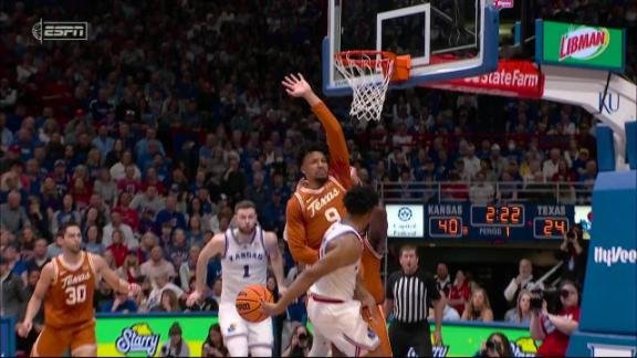 Texas Longhorns vs Kansas Jayhawks: Men's Basketball Player Stats