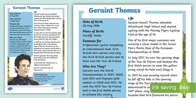 Geraint Thomas - Life History